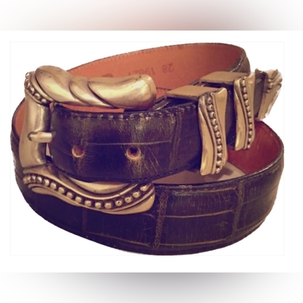 Dark brown Onyx by Brighton women's belt